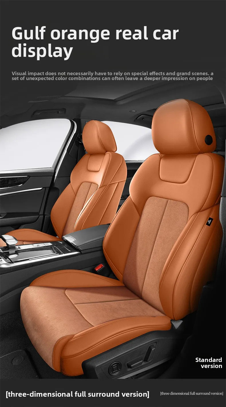 Custom Fit Full Luxury Car Seat Cover Car SUV Full Seat Set Perforated Genuine Leather for Various Models Contact Seller JJ208