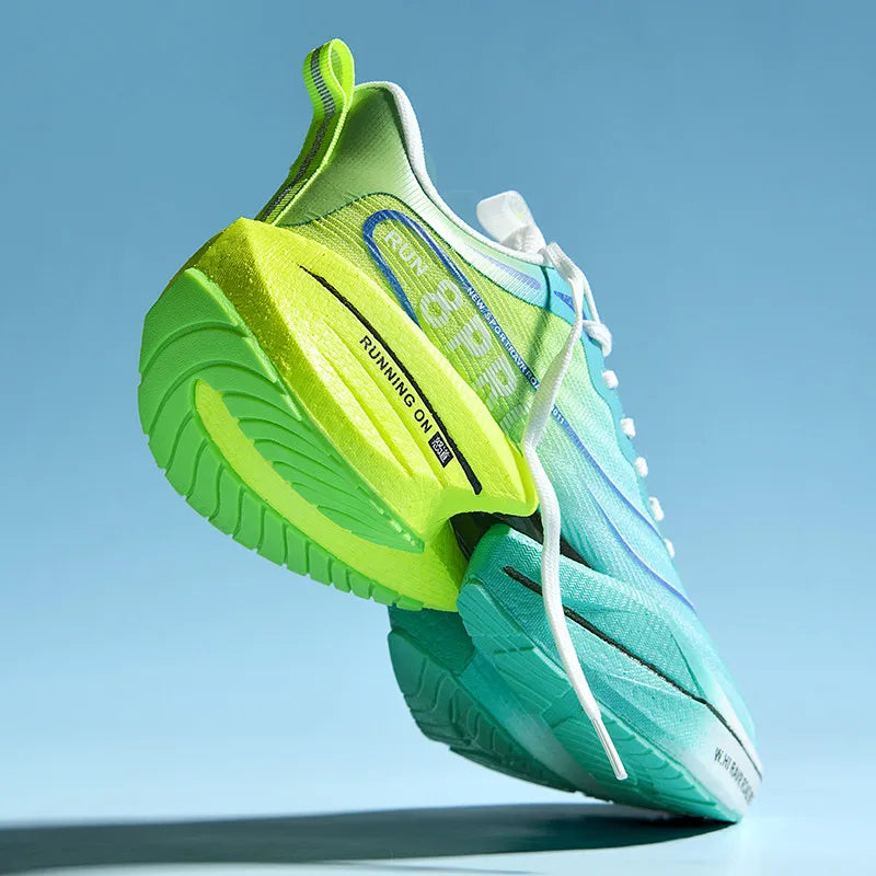 Men's Sports Shoes Running Sneakers Carbon Plate Running Shoes Women Marathon Racing Shock-absorbing Athletics Training Shoes - Beauty