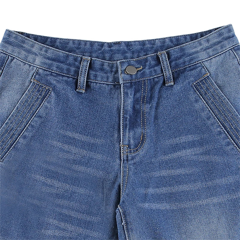 New Women Loose Jeans High Waist Baggy Denim Pants Wide Leg Straight Trousers Vintage Street Wear