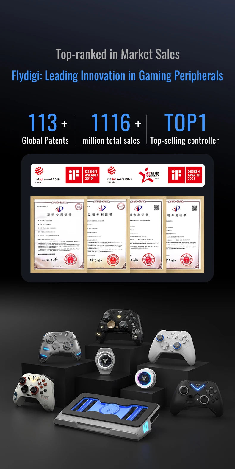 FLYDIGI Vader 5 Pro/ 4ProGaming Controller Switchable Tirgger Support Elite Force PC NS Mobile TV Box PC Gamer PS Game Boy Gifts