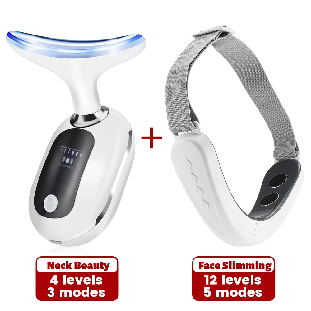 V Line Face Lift Massager Portable Facial Massage Device Rechargeable LED Display Facial Beauty Instrument 5 Modes