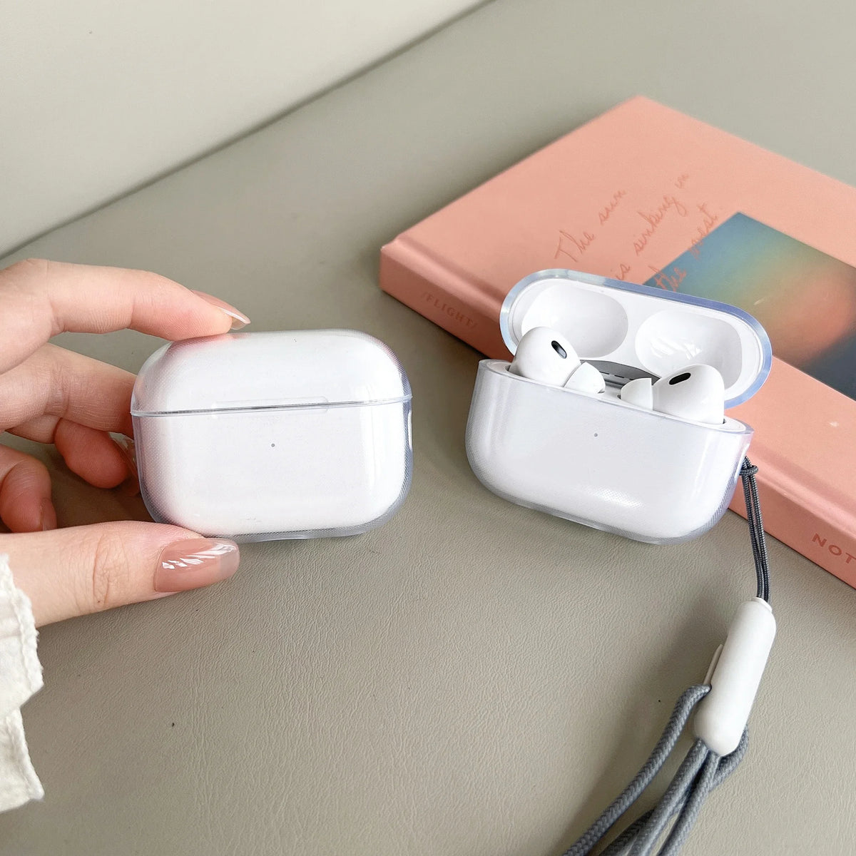 Clear Soft TPU Earphone Case with Lanyard Strap for Airpods Pro 2 3 2nd Generation Airpods Pro3 Gen Cover Accessories