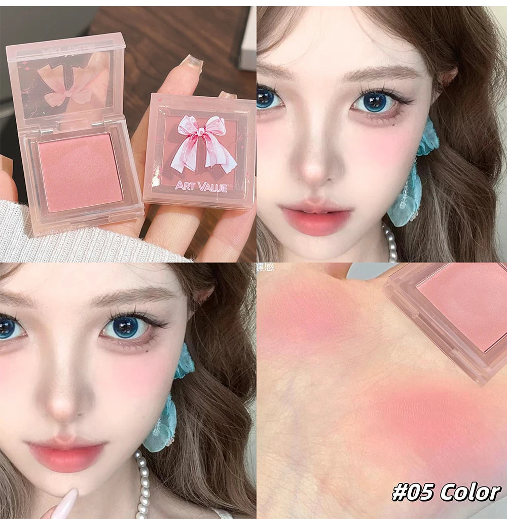 6Pcs/Box Matte Lipstick Set Lips Makeup Velvet Nude Lip Gloss Moisturizing Lip Glaze Face Blush Palette Makeup Set Necklace Gift