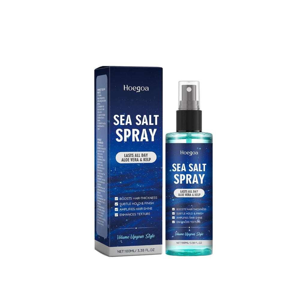 Hoegoa Sea Salt Hair Styling Spray Long Lasting Enhance Curl Moisturizing Lightweight Gentle Ingredient Hair Volume Spray 100ml