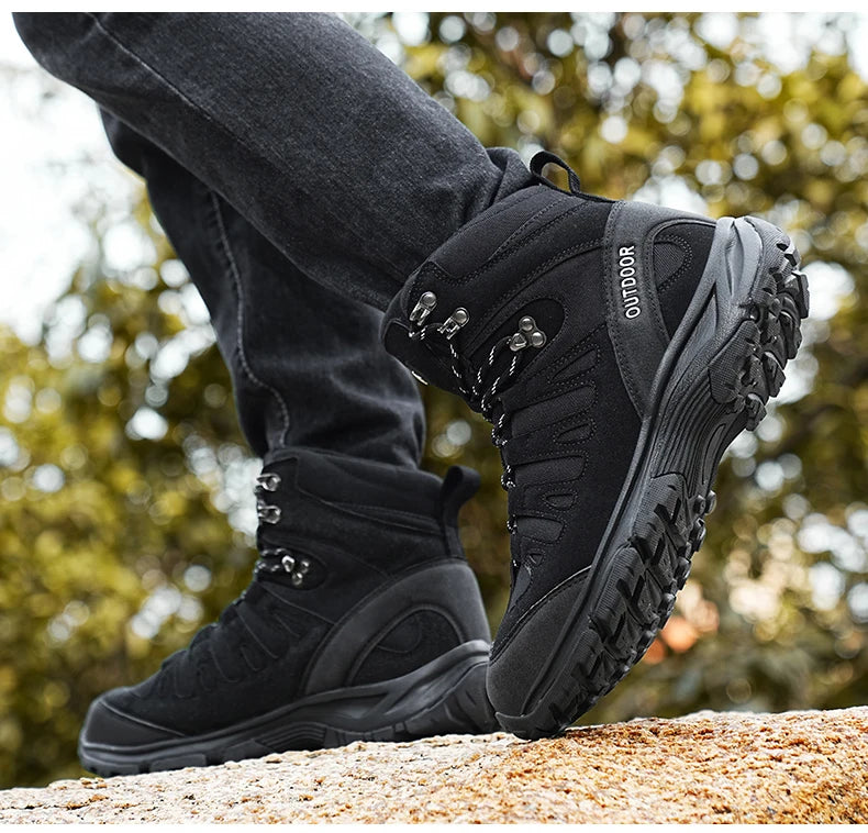 Outdoor Hiking Boots Men Shoes Anti-slip Wear-resistant Thick-soled Sports Shoes Men Breathable Comfortable Casual Shoes Men