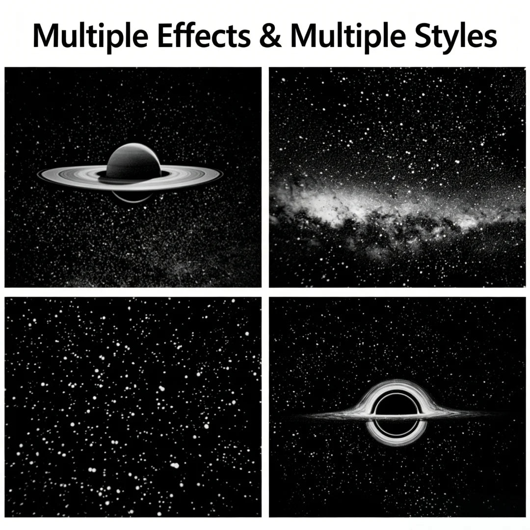 USB Car Atmosphere Projector Light Car Interior Ambient Light LED Starry Star Light Party Decor Romantic Saturn Galaxy Light