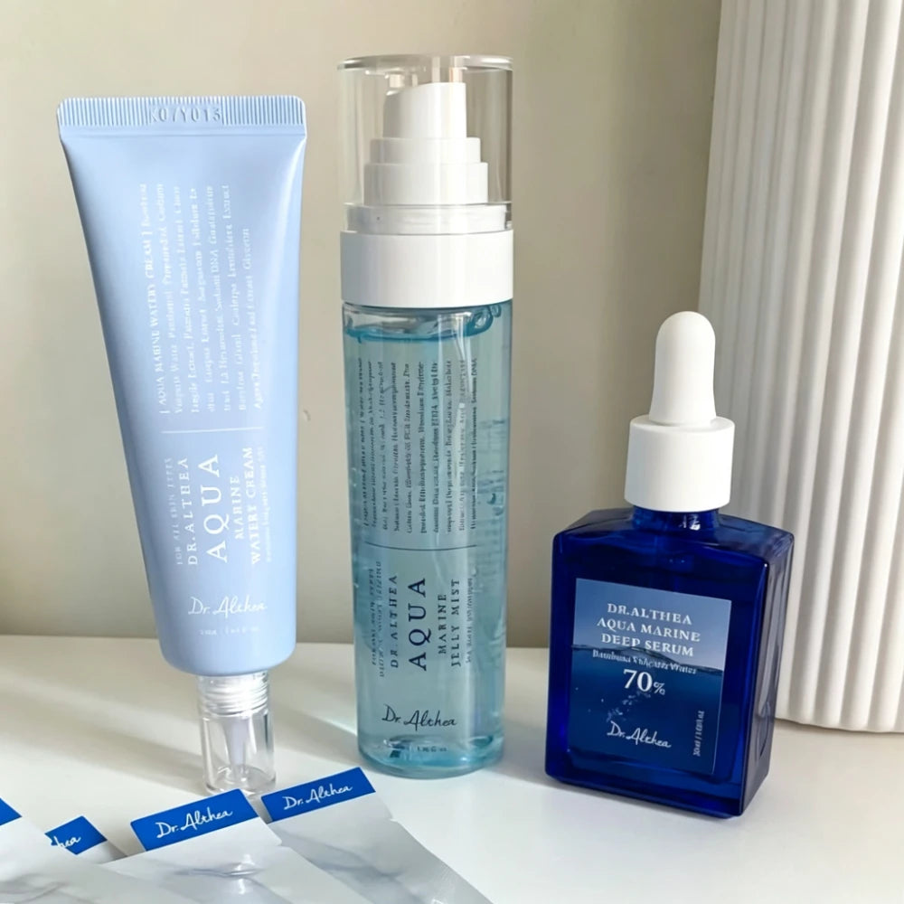 Dr Althea Aqua Marine Watery Cream 50ml Jelly Mist 100ml Korean Face Cream Hydrating Moisturizer for Dry Sensitive Skin K Beauty