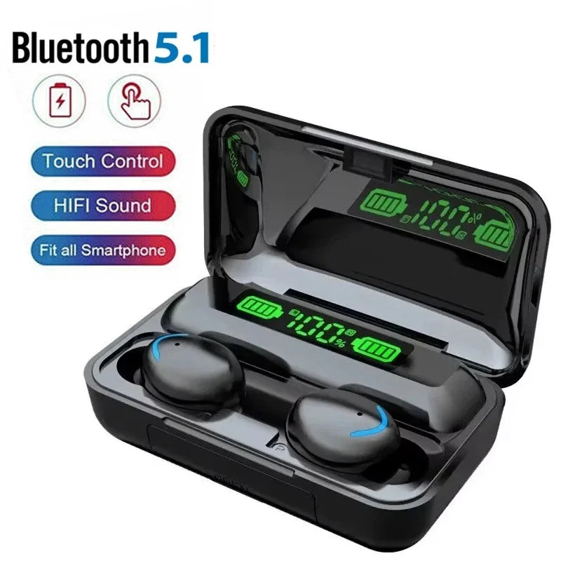 Wireless Bluetooth Headphones 3D Stereo Sports Earphones Handfree Touch Control TWS Noise Reduction Earbuds Waterproof Headset