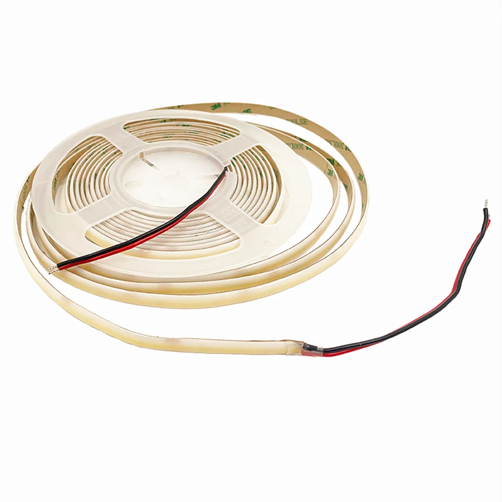 12V LED COB Neon Strip Light Waterproof IP65 Flexible Linear LED Tape Dimmable LED Ribbon 5M RA90 Warm White 2700K 3500K 5000K