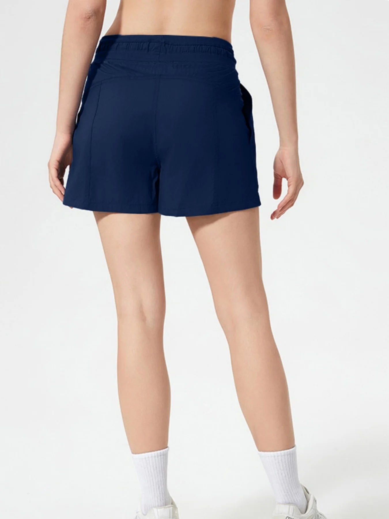 ‌Women's Casual Shorts - Elastic Waistband with Drawstring, Slant Pocket Design, Ideal for Summer & Outdoor‌