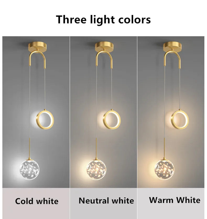Modern Simplicity LED Pendant Light Indoor Lighting Fixture Living Bedroom Bedside Home Decoration Dining Table Hanging Lamps
