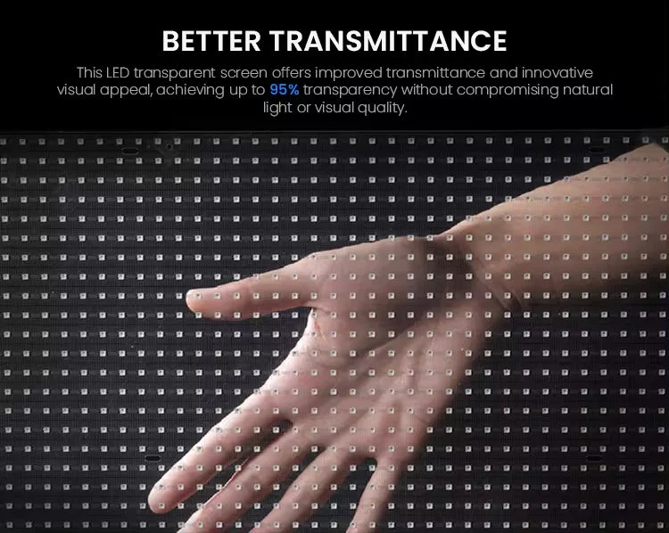 Easy installing Led flexible Transparent film Display P5 P6 P8 P10 P16 P20 Adhesive Transparent Led Screen for Window Glass Use