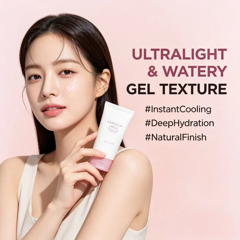 Korean Skincare Centella Face Cream Series,Tea-Trica Soothing,Tone Brightening,Hyaluronic Acid Poremizing Light Gel Cream 75ml