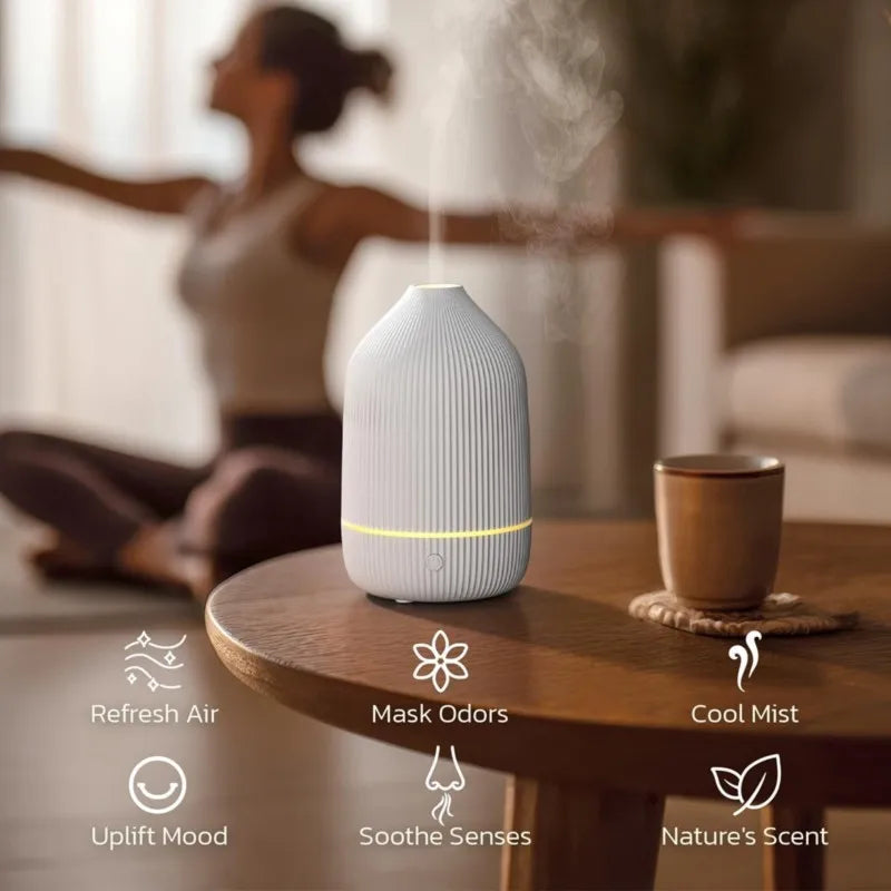 L65A-Aromatherapy Diffuser, 100Ml Mini Ultrasonic For Essential Oil Diffuser For Home& Garden
