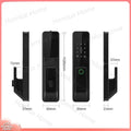 Tuya WiFi Fingerprint Doorbell Smart Door Lock with Push Pull Mechanism Aluminum Alloy 5050 Pin Code Keyless Lock