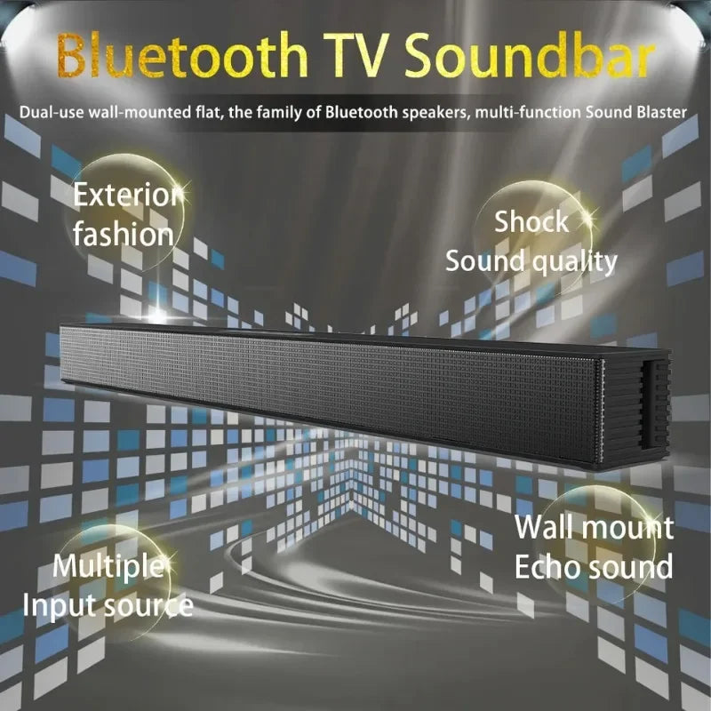 40W Soundbar for TV with Subwoofer Home Theater Multi Function Speaker Optical HDMI Coaxial AUX Wall Mounted Bluetooth Sound bar