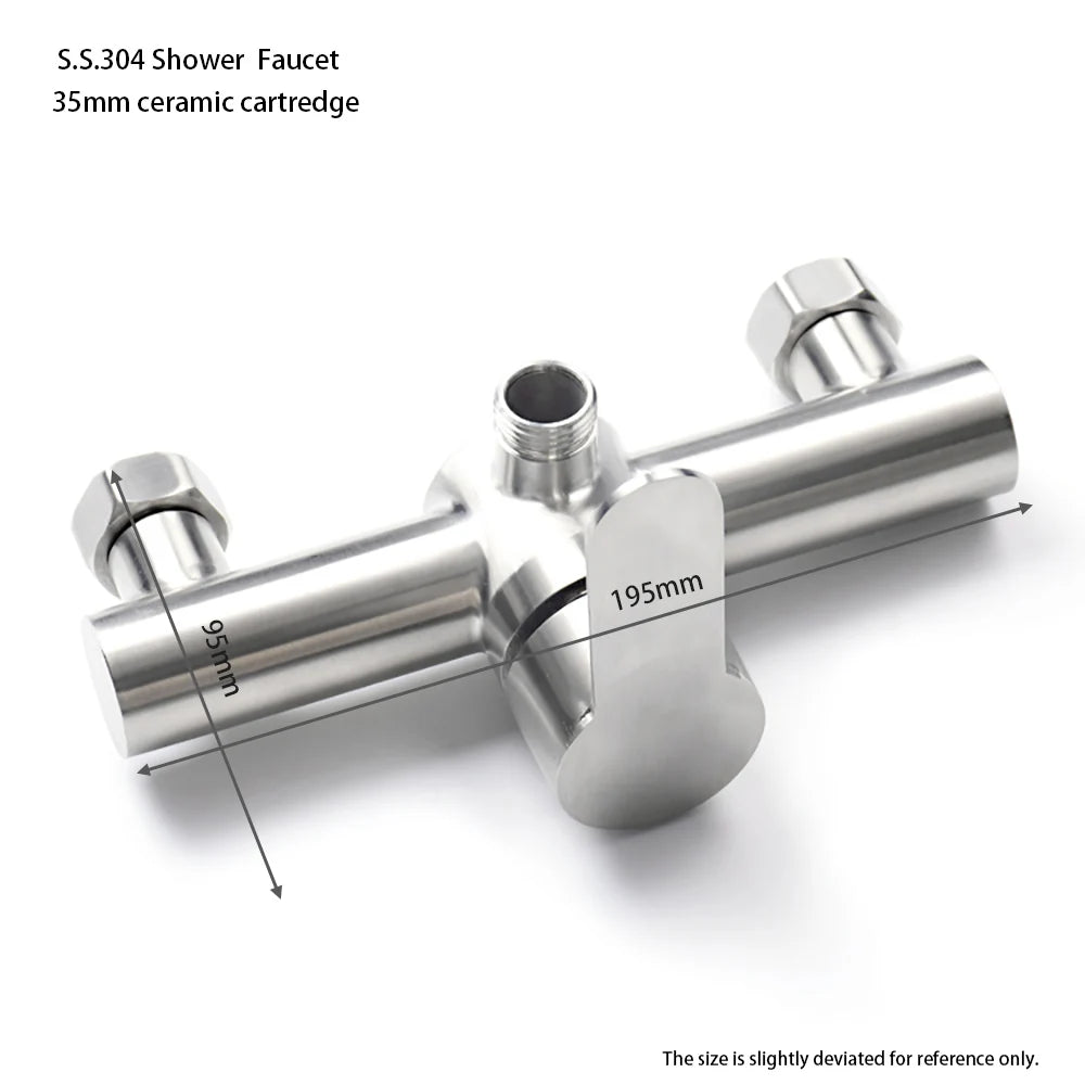 Shower Faucet Stainless Steel Hot Cold Water Tap Thermostatic Mixer Bathtub Wall bathroom Accessories Complete Cabin Systems
