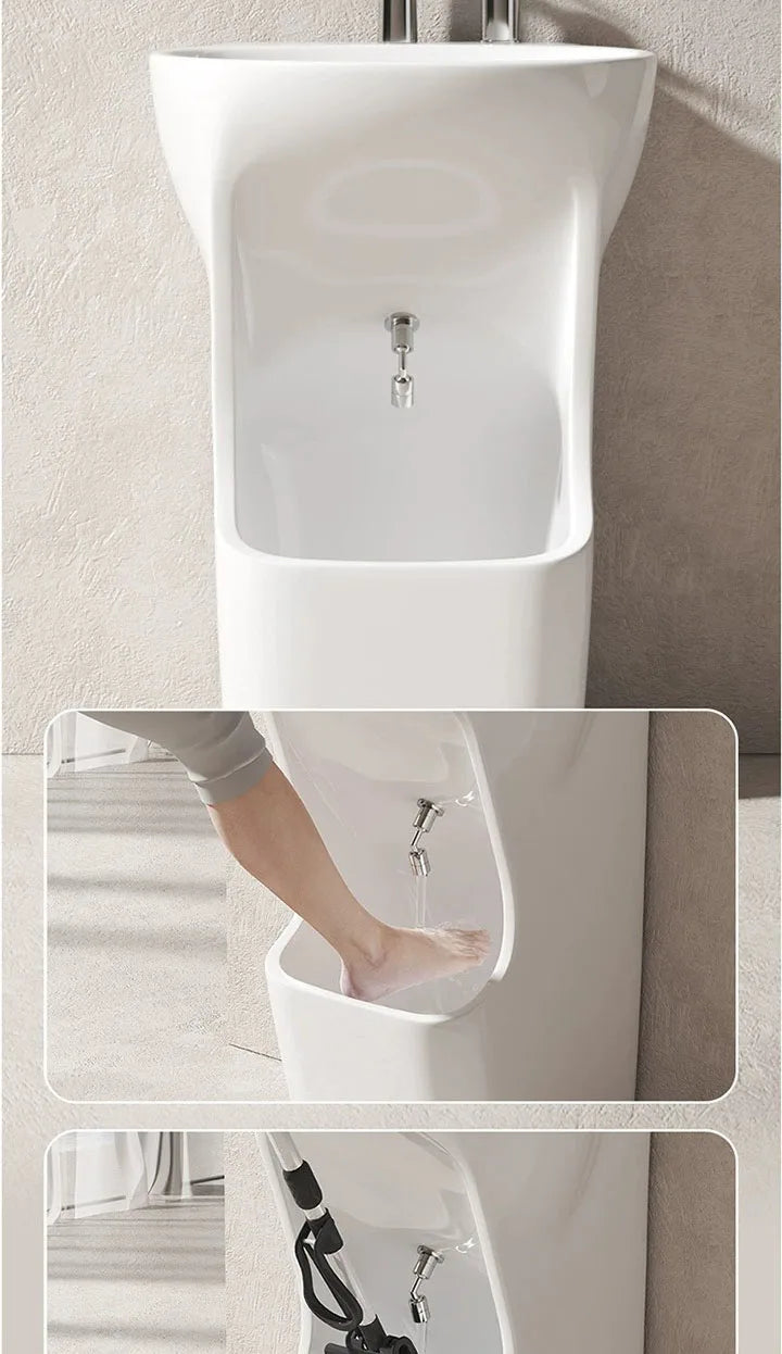 Ceramic floor-to-ceiling sink wash basin Ceramic independent base sink