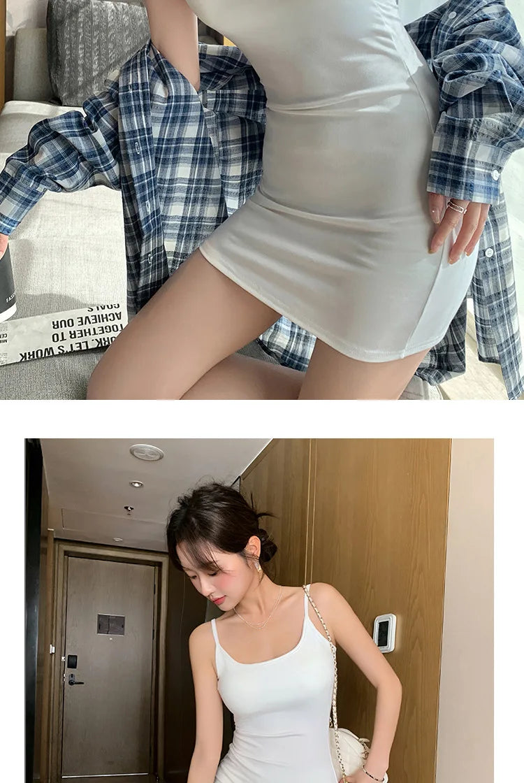 BIVIGAOS Spring Summer Sexy Package Hip Short Camisole Dress Women Elastic Tight Fit Hot Girl Hip Wrap Mini Sleeveless Sundress