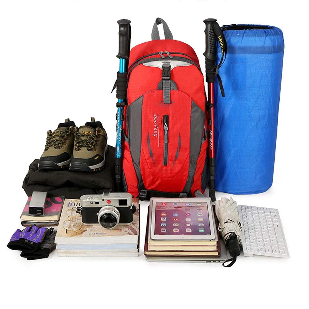 1Pcs Large Capacity 40L Hiking Backpack Lightweight Waterproof Foldable, Outdoor Camping Trekking Travel Bagpack