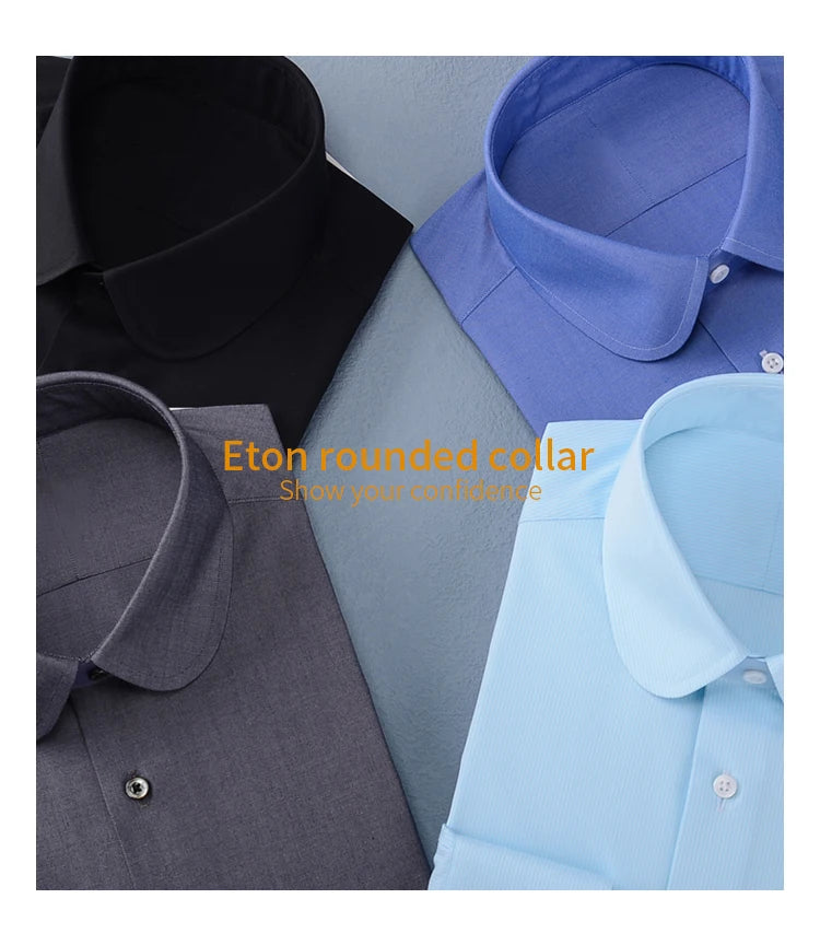 custom men's shirt Eton collar slim-fit business gentleman suit mens formal shirts