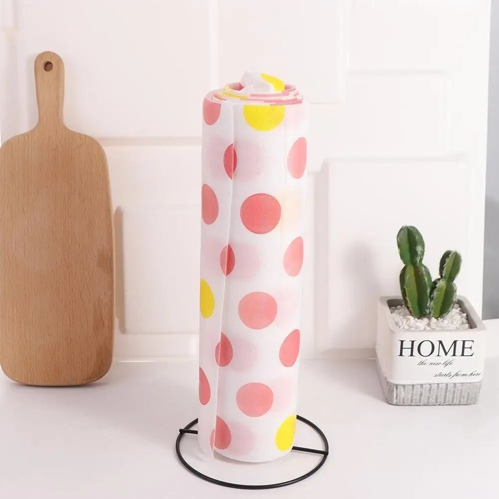 1Pcs New One-handed Tear Roll Paper Towel Holder Vertical Free Standing Napkins Rack Black/Silver Tissue Stand