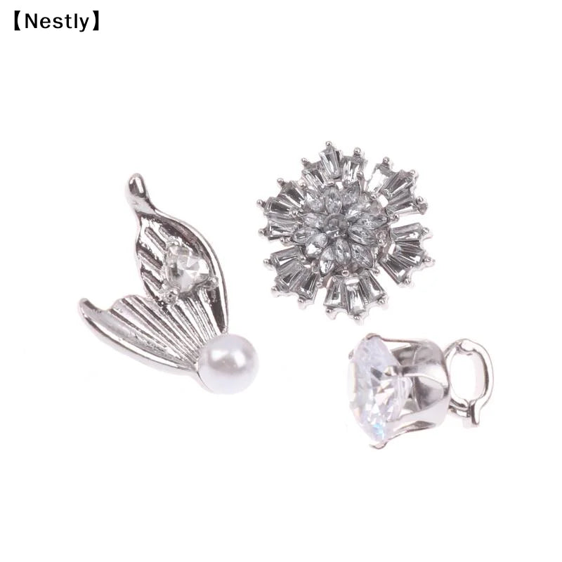 1Pairs Headphone Diameter Buckle Zircon Decorative Headphone Decoration Clip Removable Easy To Install Earbud Accessories〔Nest〕