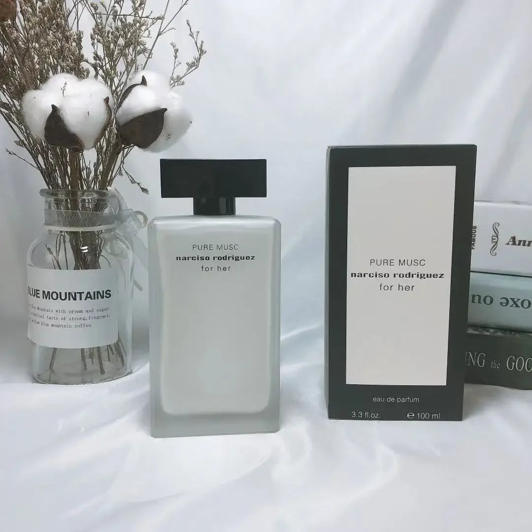 100ml Elegante musk floral eau de toilette para mulheres, perfume de garrafa rosa de luxo, fragrância dia para noite