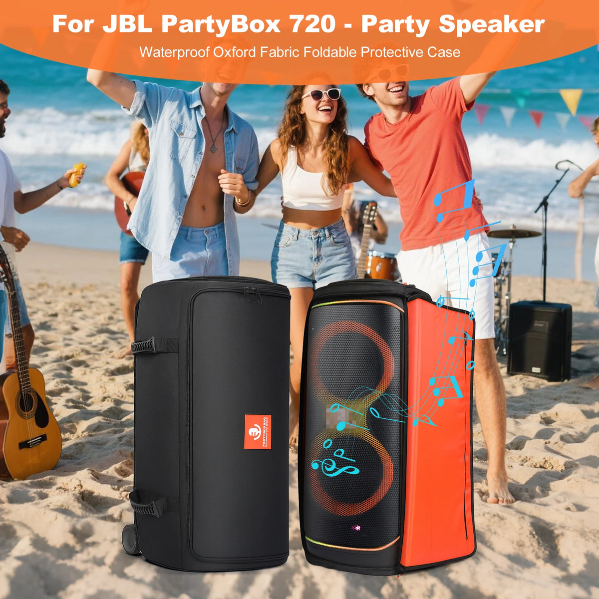 Portable Speaker for JBL PartyBox 720 Outdoor Waterproof Speaker Case Travel Protective Storage Bag Dust Cover Storage Bag