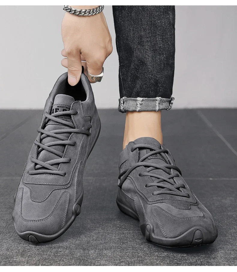 Retro Ankle Boots for Men Flat Casual Snow Boots Sneaker Non-slip Work Shoes Men Short Boots Autumn Zapatillas Hombre