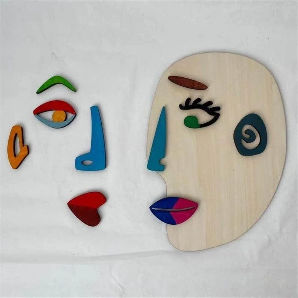 Modern Montessori Puzzles, 26 Part Picasso Modern Art Puzzle-Wooden Toddler