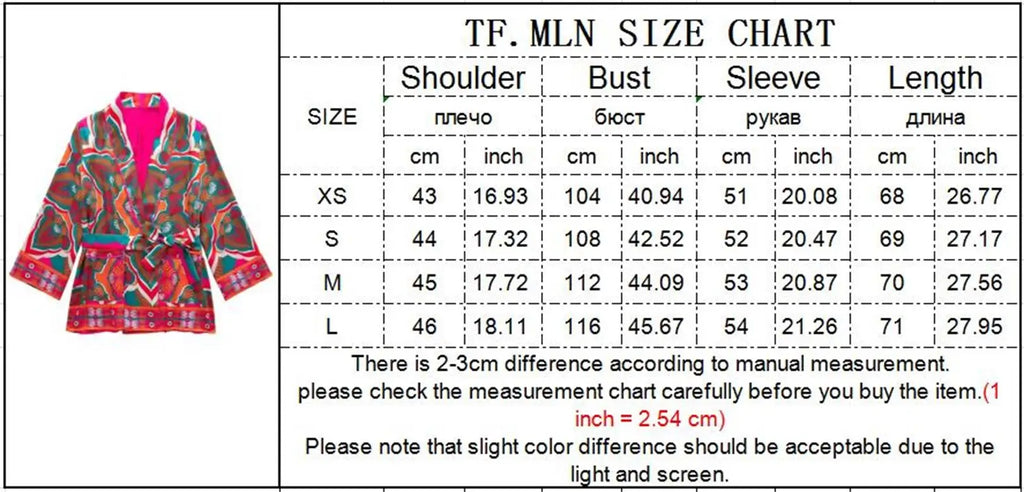 Women Fashion Print Pajamas Suit Autumn Shirts+Long Pants Set 2024 Female 2PCS Sets Casual Top With Belt Street Outwear Mujer