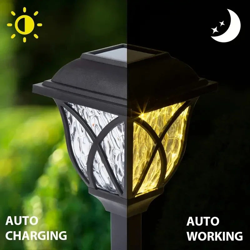 Outdoor Solar Lights Garden Lights Solar Powered Lamp Lantern Waterproof Landscape Lighting Pathway Yard Lawn Garden Decoration