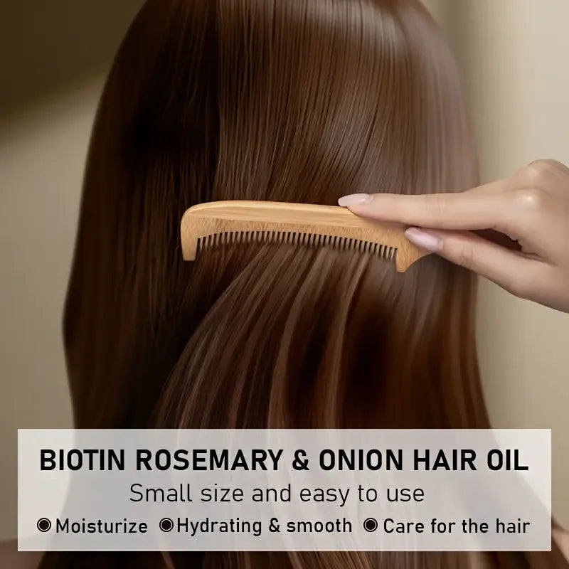 YUITIKUE Biotin Rosemary Onion Hair Oil 270° Heat Protection Nourishing Repair for Dry Split Damaged Hair Care