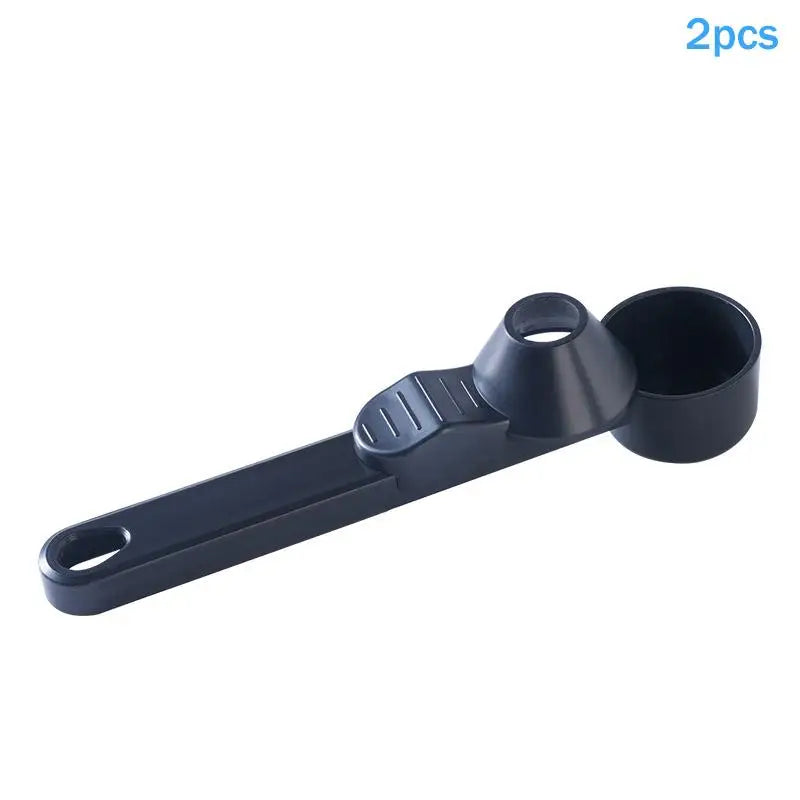 ✔Spill-Proof Protein Powder Sliding Spoon Reusable With Longer Handle Coffee Scoop Measuring Spoon Funnel Kitchen Gadgets