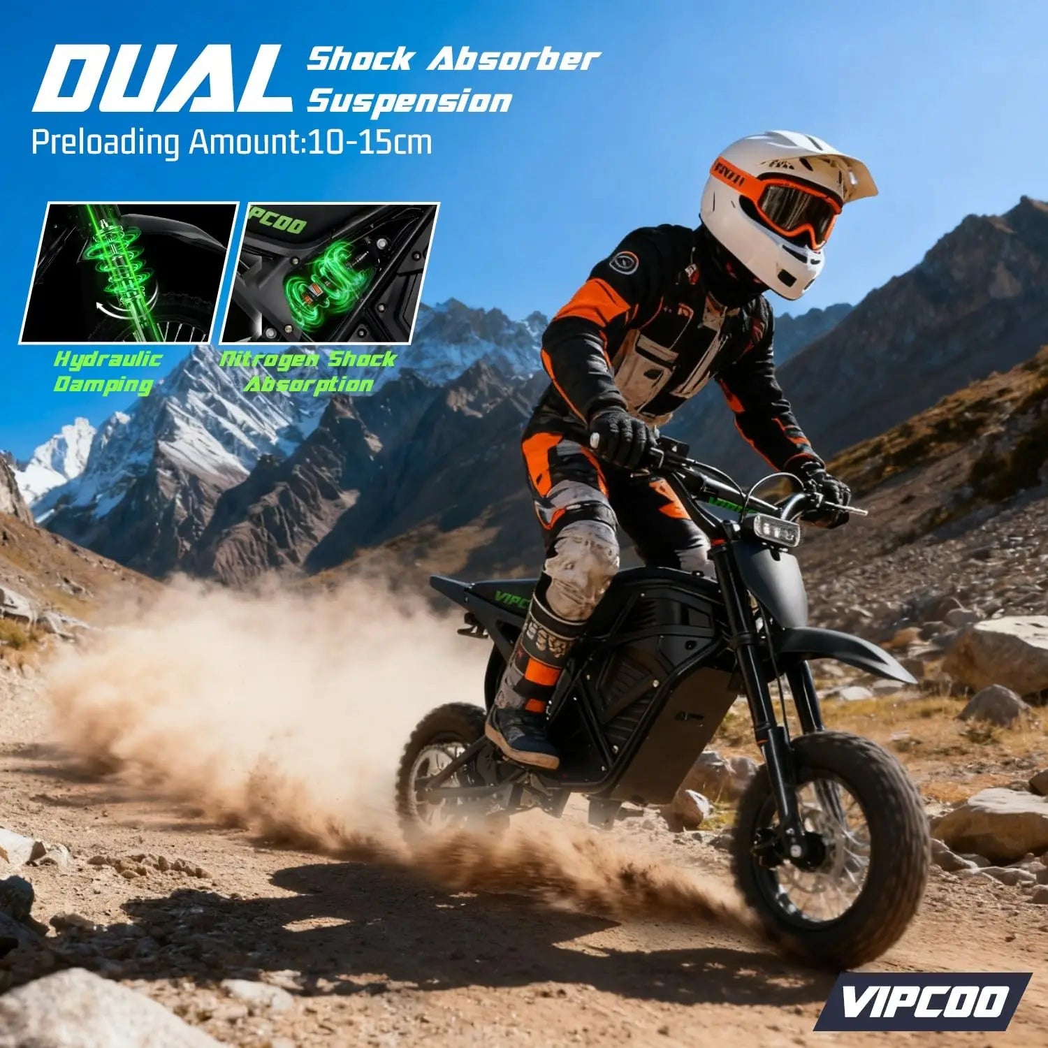 Electric Dirt Bike for Teens and Adults, 3500W Electric Motorcycle, Up to 40MPH / 45° Slope / 45 Miles Range,, Custom