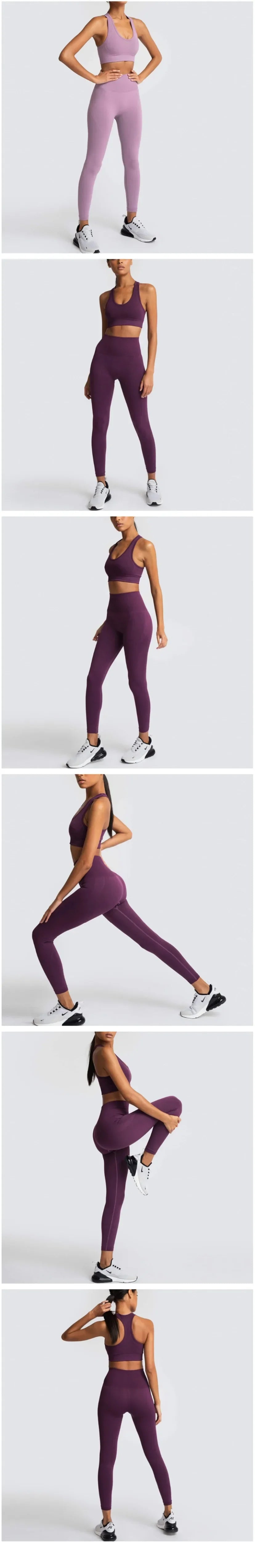 NEW Women's Yoga Set Seamless Sportswear 2-Piece Gym Yoga Clothes Sports Bra + Leggings Running Wear Skinny Sports Set Suits