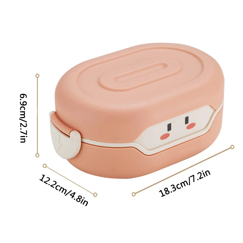 Plastic Bento Box with 1 Compartment Cold Heat Insulated Lunch Storage Box Kids School Bento Box Food Prep Container 27Oz