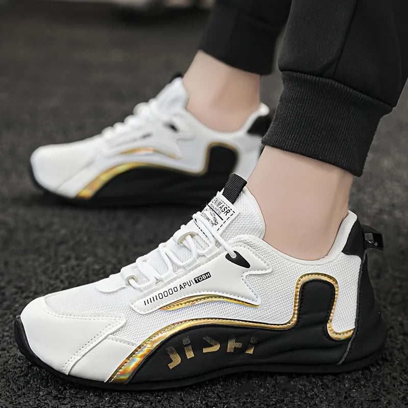 Pair Breathable Men's Training Shoes with Height Increase, Lace-up, Comfortable, Lightweight,