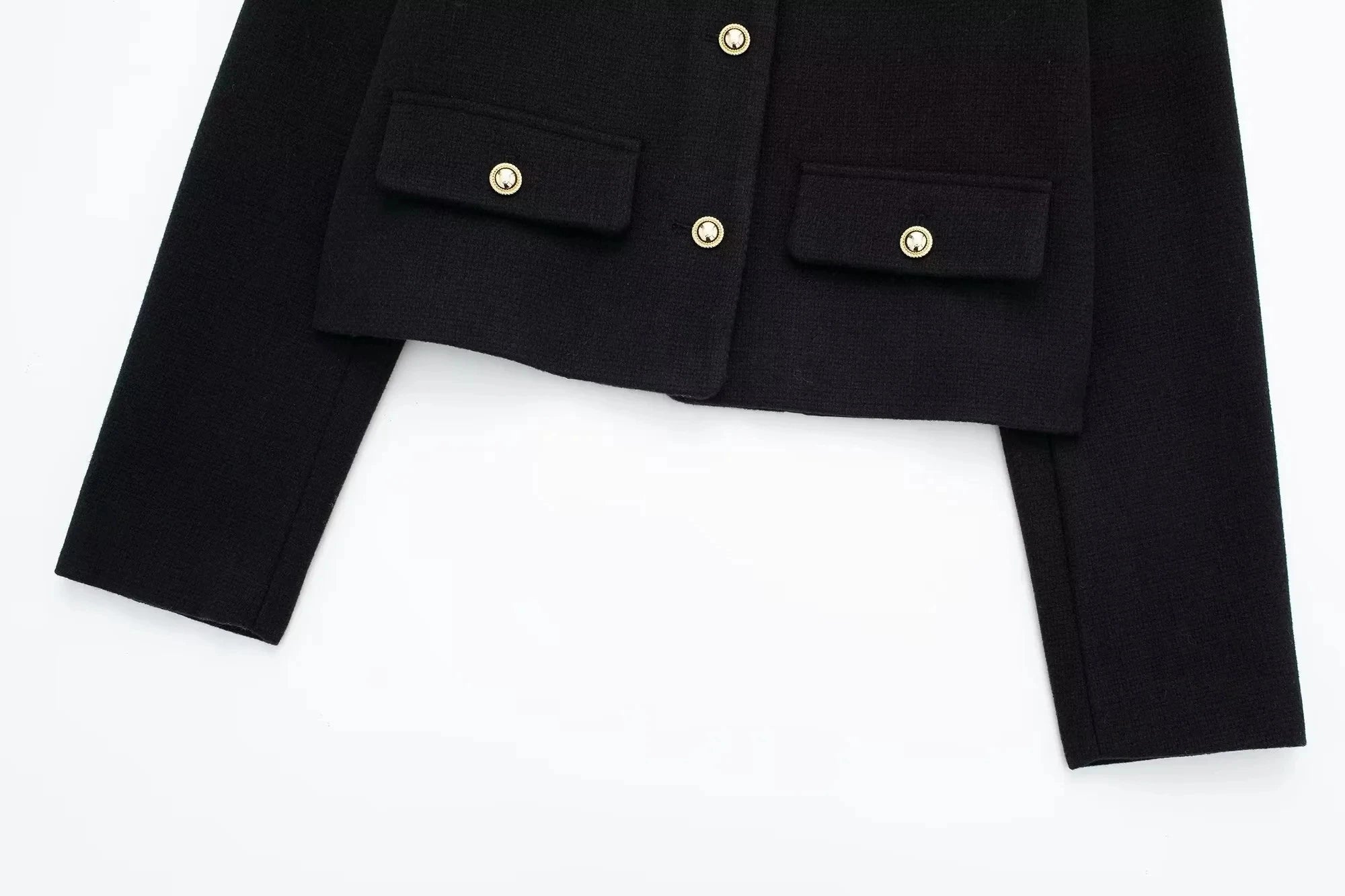 HH Women Vintage Solid Coat Button Long Sleeve O Neck Jacket With Pocket 2024 Spring Elegant Female Casual Outerwear Jakcet