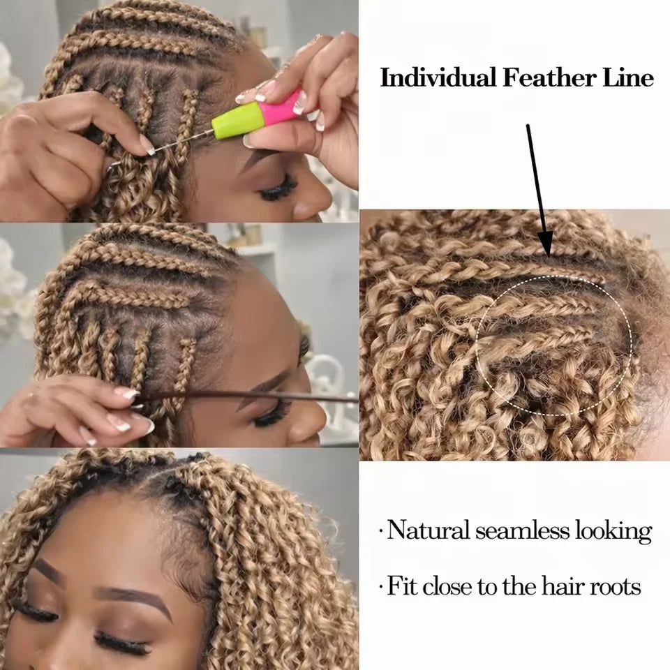Honey Blonde Water Wave Crochet Hair – Pre-Separated Style