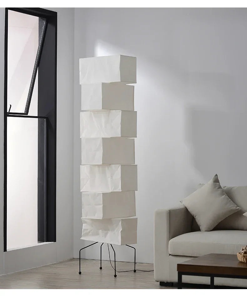 Akari Noguchi Lamp Yong Floor Lamp Japanese Designer LED Rice Paper Lantern Bedside Study Hotel Art Decor Standing Lamp