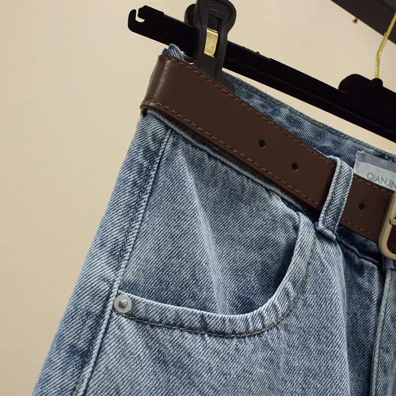 High Waist Denim Shorts Women's Loose Wide Leg Pants Five Parts Summer New Style Casual Comfortable Blue Jeans High Waist Shorts