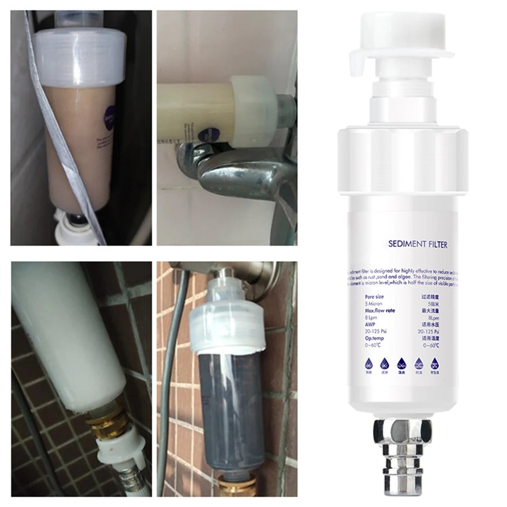 PP Cotton Pre-Filter Water Micron Filtration Water Outlet Purifier Kits Front Purification Strainer Small Household Filte