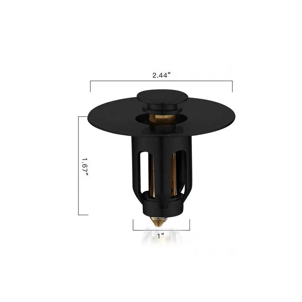 Metal Wash Basin Bounce Drain Filter with Anti-clogging Basket Portable Sink Drain Stopper Sink Pop-Up Drain Plug Hair Catcher