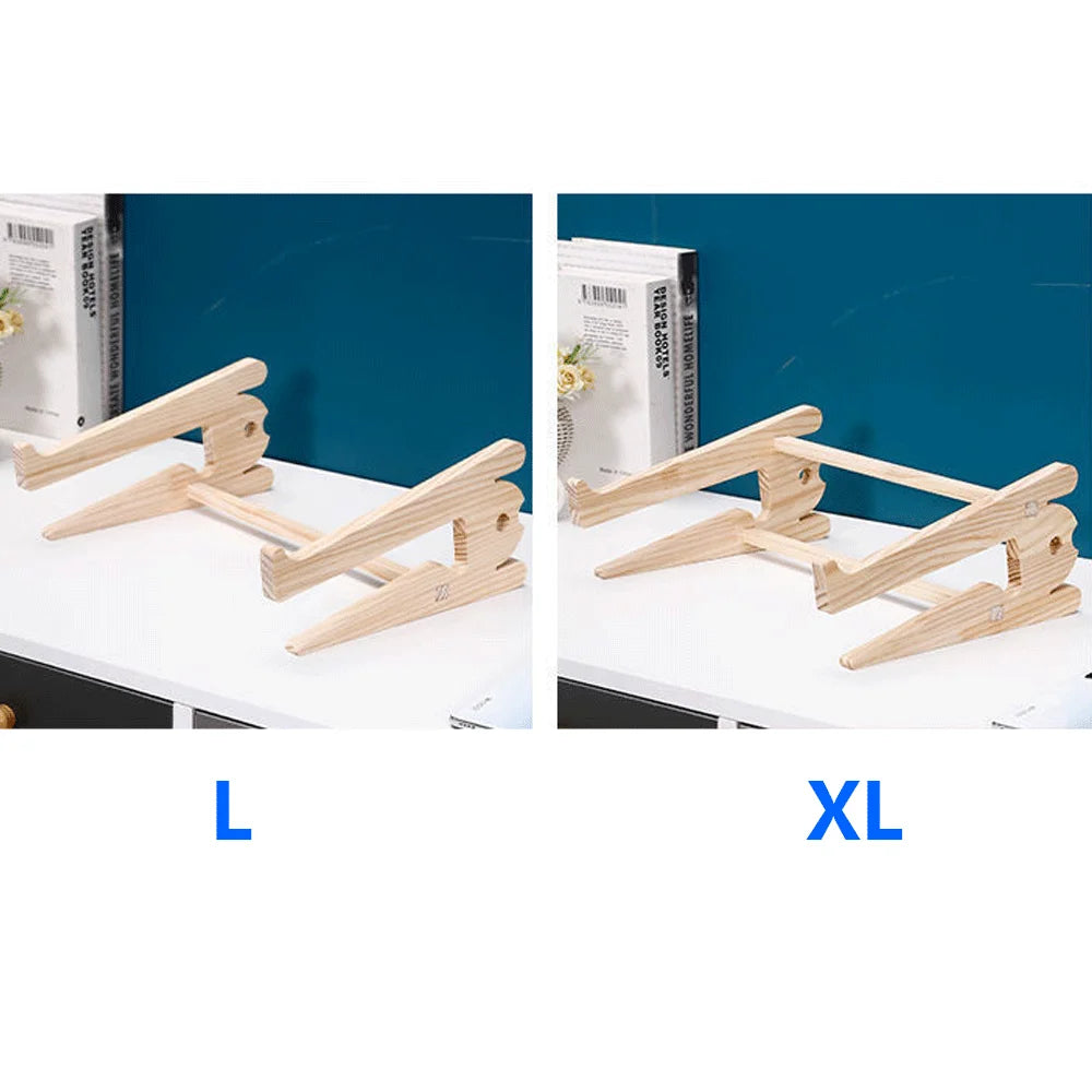 Solid Wood Laptop Stand Removable Vertical Bracket Cooling Base Cooling Heat Dissipation Laptop Holder Support Base PC LapTop