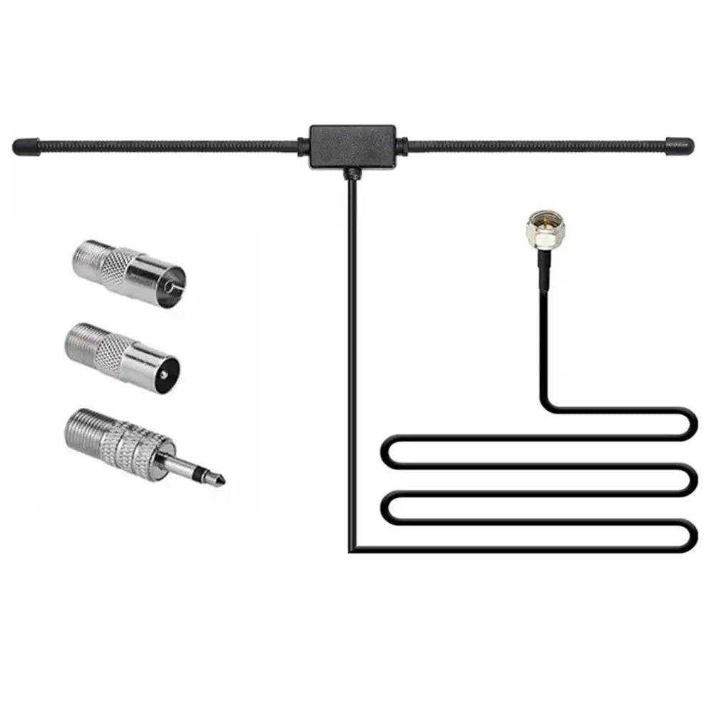 Fm Dipole Antenna for Stereo Receiver 75ω Car Fm Tv Radio Station F Female to Tv3.5 Mono Fm Antenna A1m1