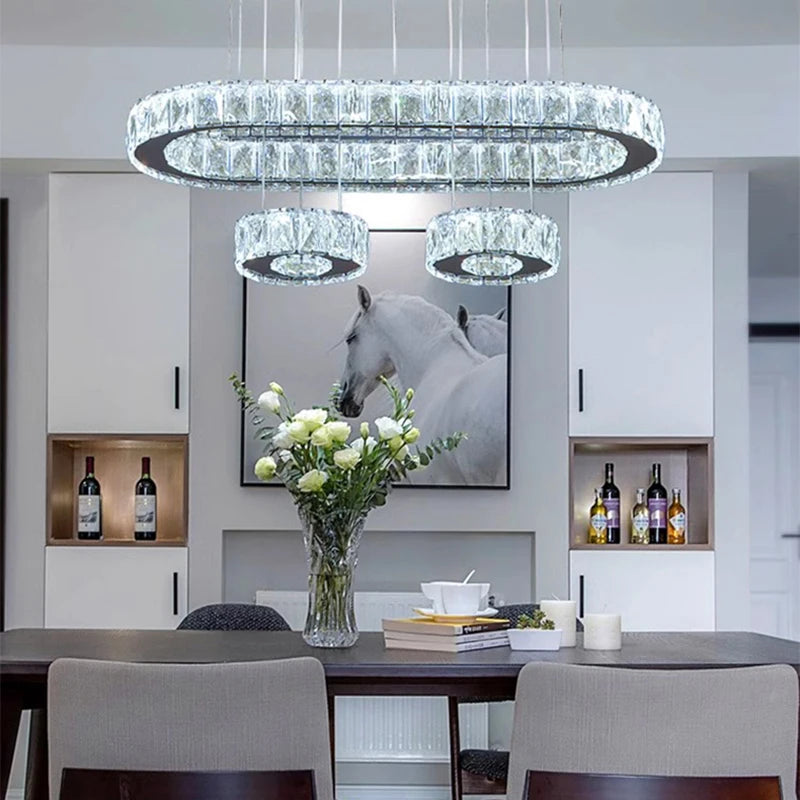 Home Decorationpendant Lights, Luxury Crystal Living Room Chandelier, Dining Room Pendant Lamp, Ceiling Light, Indoor Lighting
