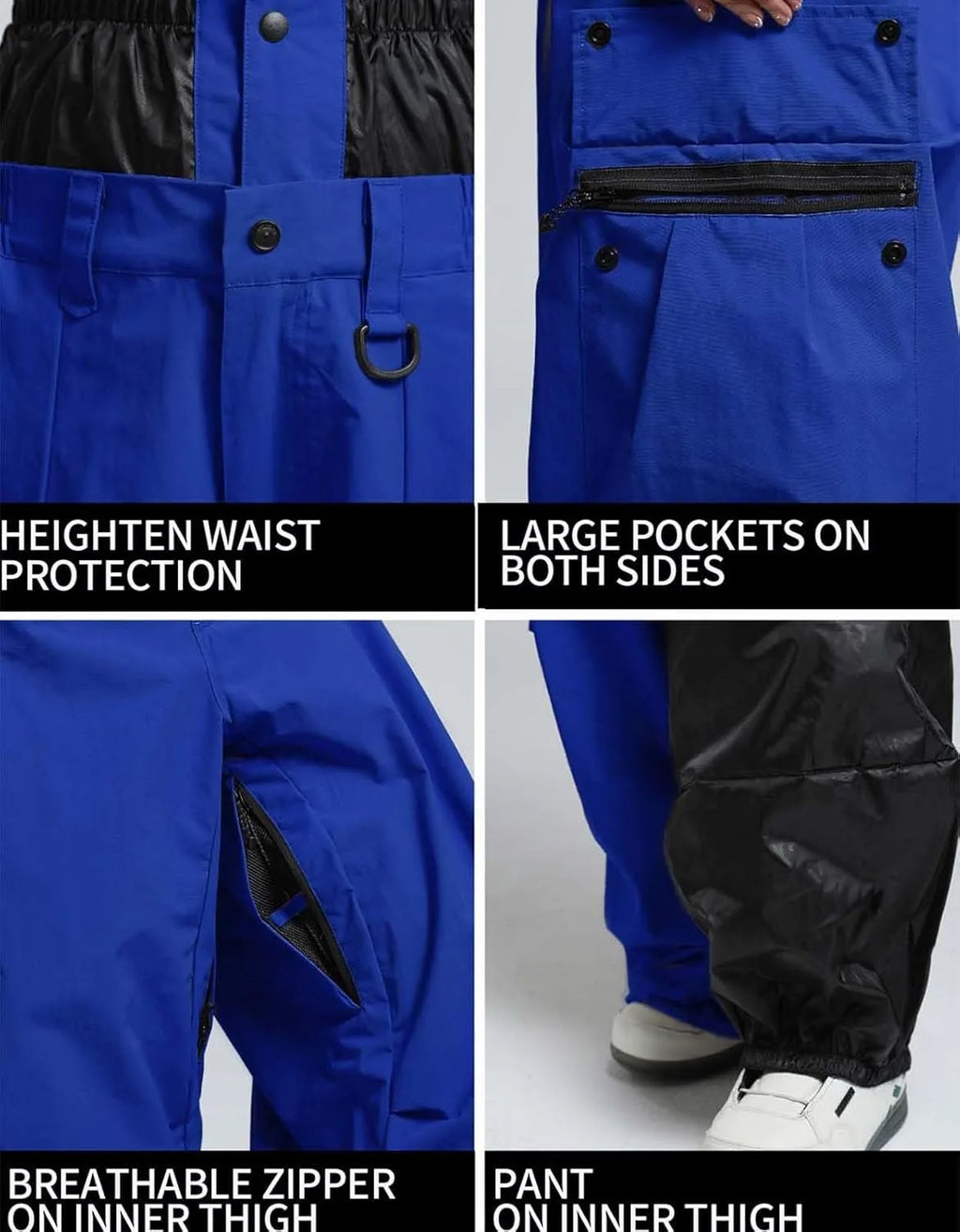 GSOU SNOW 2025 Loose Skiing Pants Snowboard Sport Trousers Outdoor Waterproof Windproof Ski Wear Winter Warm Female Ski Britches