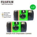 Fujifilm Single Use Disposable Film Camera Fujifilm Quick Snap/Fujifilm Quick Fun/Fujifilm ACE 400 with Flash 27 Photo Exposures